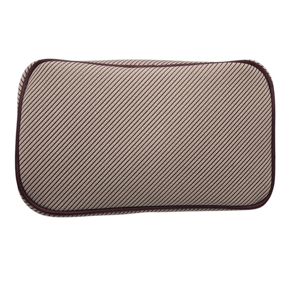 Vintage Leather Maroon Travel Cosmetics Bag Red Velvet Inner Pockets - Picture 2 of 7